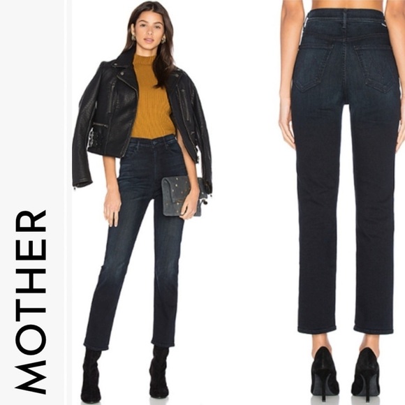 MOTHER The Swooner Rascal High Rise Ankle Hey Good Looking Dark Wash - Picture 1 of 12